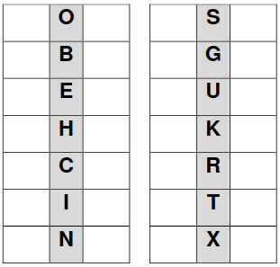 Questão sobre ordem das letras - Completar com as letras vizinhas