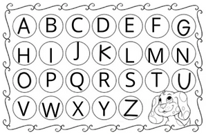 Resposta do exercício de completar o alfabeto