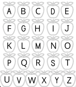 Resposta do exercício de traçar as letras do alfabeto