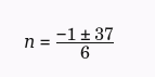 Simplificação do cálculo para encontrar n